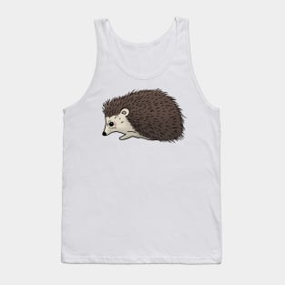 Cute hedgehog hand drawn walking to the left Tank Top